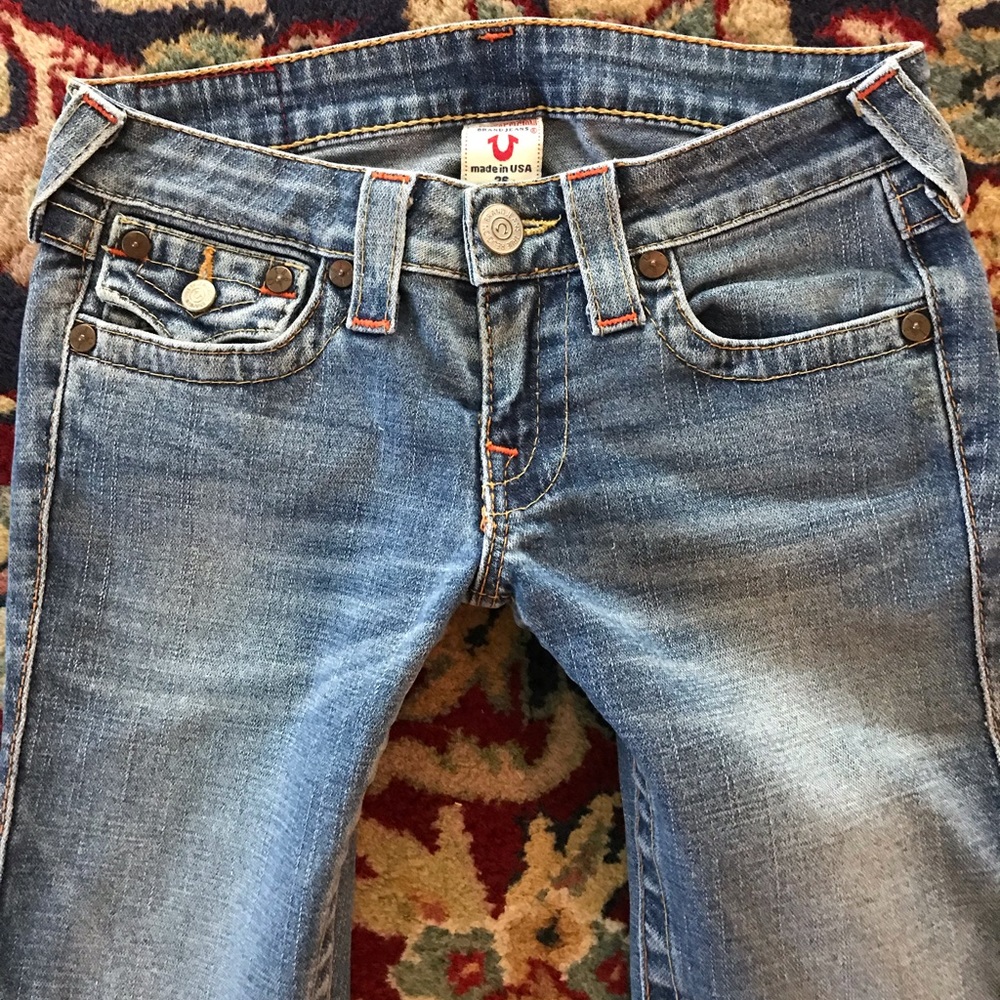TRUE RELIGION JOEY JEANS 26/33 MINT!